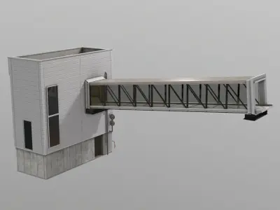Airport Jet Bridge Low-poly 3D model
