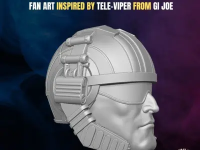 Tele Viper fan Art head sculpt for actionaction figures 3D print model