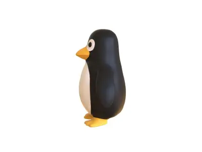 Cartoon Penguin v001 Low-poly 3D model