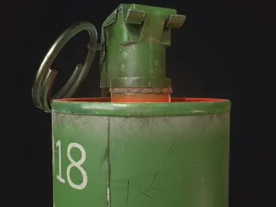 M18 Smoke Grenade Low-poly 3D model