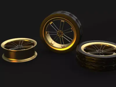 Car Wheels and Rims  3D model