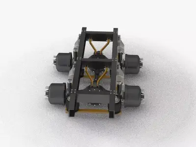 Truck 2 Axle Chassis 3D model