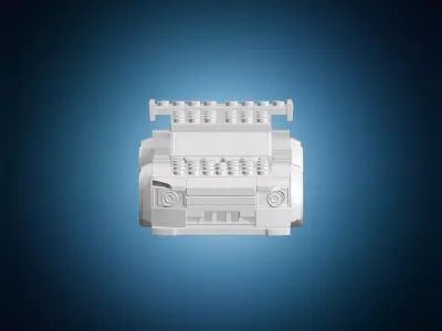 Brick Style Race Car 3D Print Model 3D print model