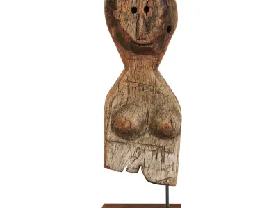 Antique guardian figurine from Nepal 3D model