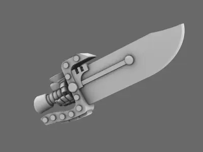 Cyber Samurai Butterfly Style Electro Sword LEFT 3D print model