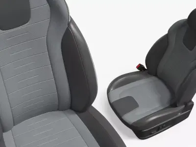 Modern Vehicle Seat With Arm Support 3D model