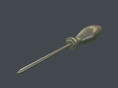 Screwdriver Low-poly 3D model 2