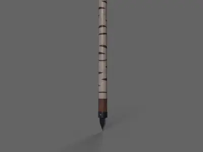 PBR Polearm V4b Low-poly 3D model