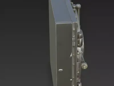 The Iron Bastion - Realistic Bank Vault Door 3D Model Low-poly 3D model