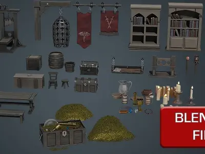 Blender 3 Become a Prop Artist Dungeon Pack 3D model