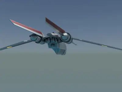 Jedi Vector Star Fighter- Star wars Highrepublic Low-poly 3D model