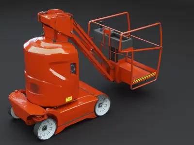 Used Electric Warehouse Boom Lift Low-poly 3D model