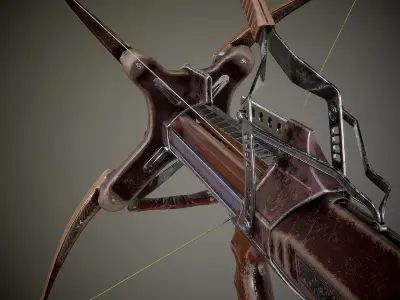crossbow bow and arrow Low-poly 3D model purchase