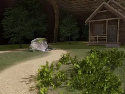 Mountain Village Scene 3D model purchase