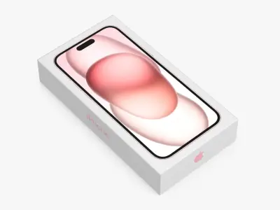Apple iPhone 15 Pink Retail Box 3D model