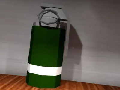 Low Poly M18 Smoke Grenade Free low-poly 3D model