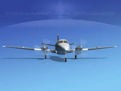 Beechcraft B99 Allegheny Commuter 1 3D model