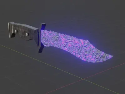 Violet lava Low-poly 3D model