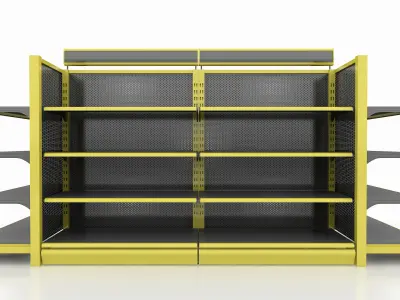 Shelf 3D model 9 in supermarket 3D model