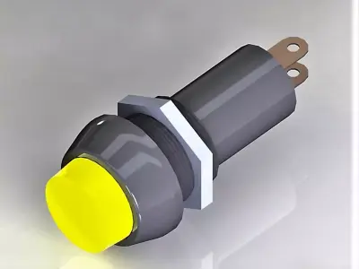 Signal bulb 10 yellow  3D model