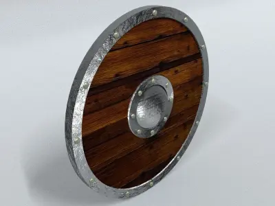 laos Viking Shield Low-poly 3D model