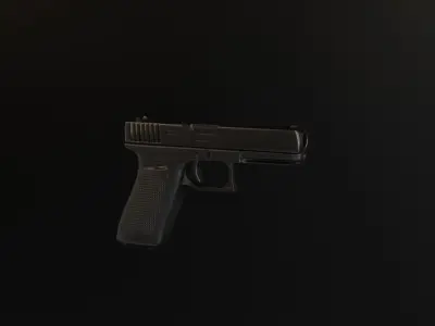 Gun Glock 17 Low-poly 3D model