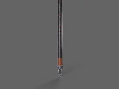PBR Polearm V3b Low-poly 3D model