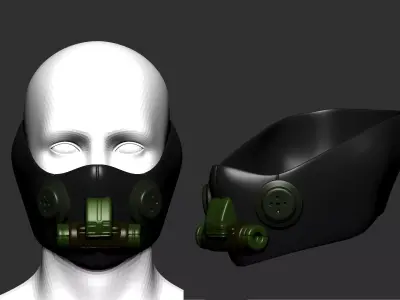 gas mask helmet scifi high poly sculpt 3d printable  3D model