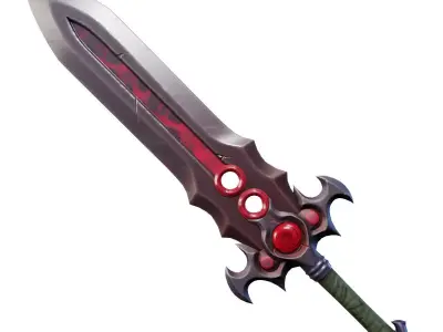 Vampiric Onehanded Sword Low-poly 3D model