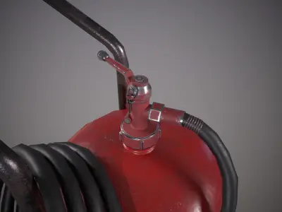fire extinguisher Low-poly 3D model 11