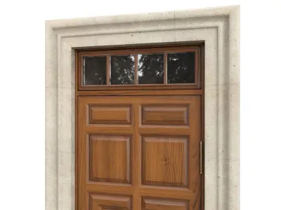 Entrance classic door 140 3D model