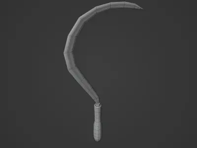Rusted Sickle Low-poly 3D model