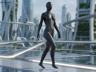 Female Mannequin Rigged For Maya 3D model