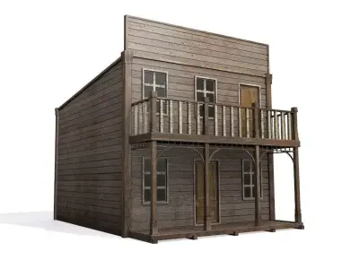house wild west Low-poly 3D model purchase