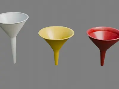 Funnels Low-poly 3D model