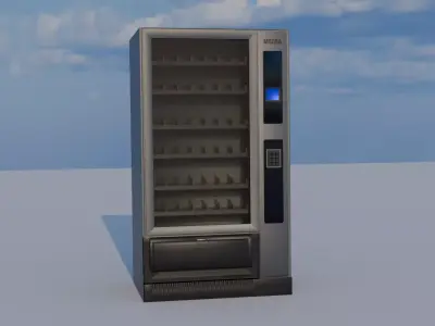Game Ready LowPoly Vending Machine Low-poly 3D model