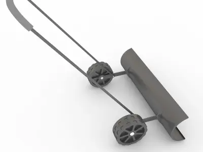 Snow Shovel On Wheels 3D model