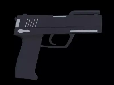 Simple Gun Free 3D model