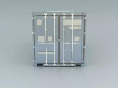 laos Shipping Container Low-poly 3D model