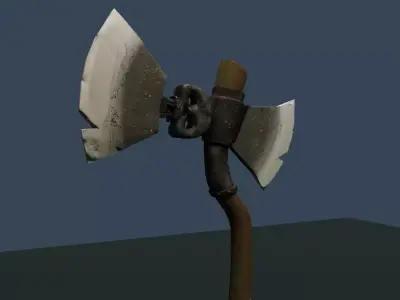 3D BATTLE AXE  Free low-poly 3D model