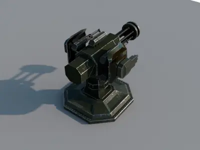 Tower defense Turret for Tower Defense style games 3D model