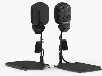 Freestanding Boxing Reflex Trainer Black 3D model