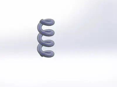 Spring 3d metal spiral 3D model