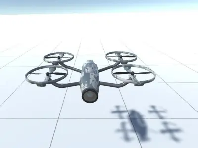 Drone flying in sky Low-poly 3D model buy