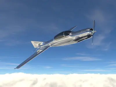 Concept Prop Plane 3D model