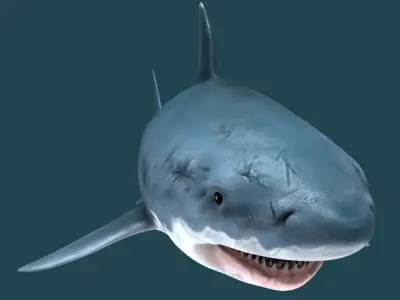 Great White Shark 3D model 10