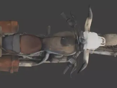Longhorn Desert Nomad Motorcycle Low-poly 3D model