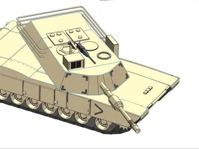 M1A1 Abrams Main Battle Tank 3D model