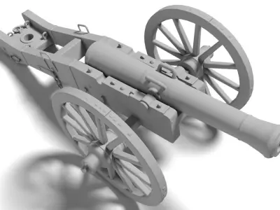 war cannon for 3D print 3D print model