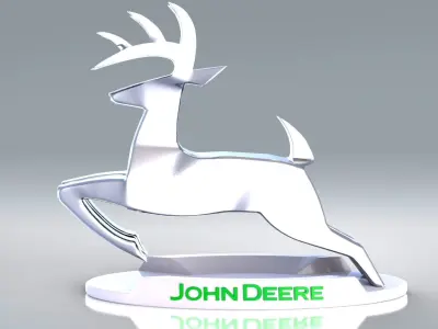 John Deere - hood ornament 3D print model